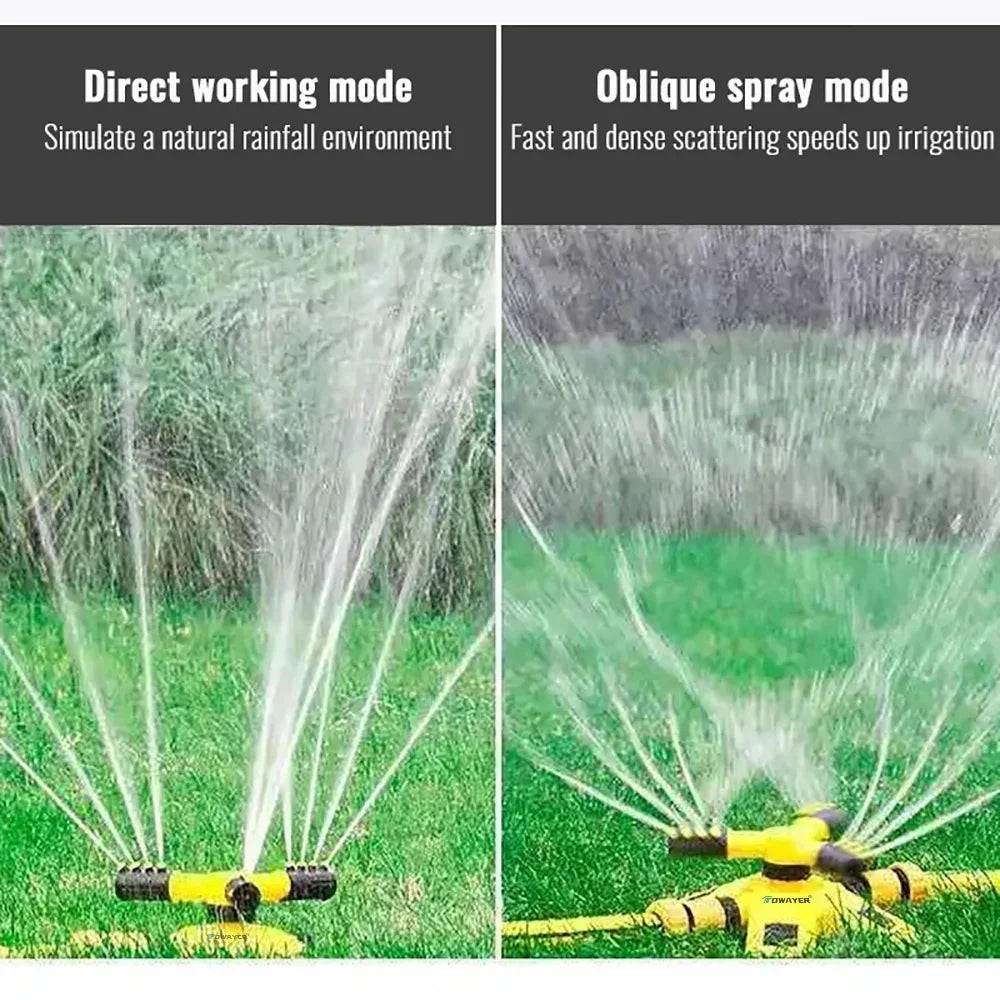 Stornfield | 360° Rotating Lawn Sprinkler | Stable, Multi-Angle Nozzles for Even Coverage in Large Gardens