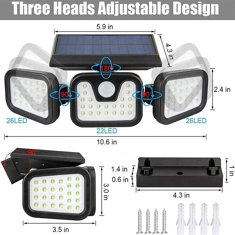 Power Save Motion Activated Outdoor Solar Lamp | Stornfield