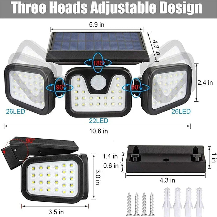 Power Save Motion Activated Outdoor Solar Lamp | Stornfield