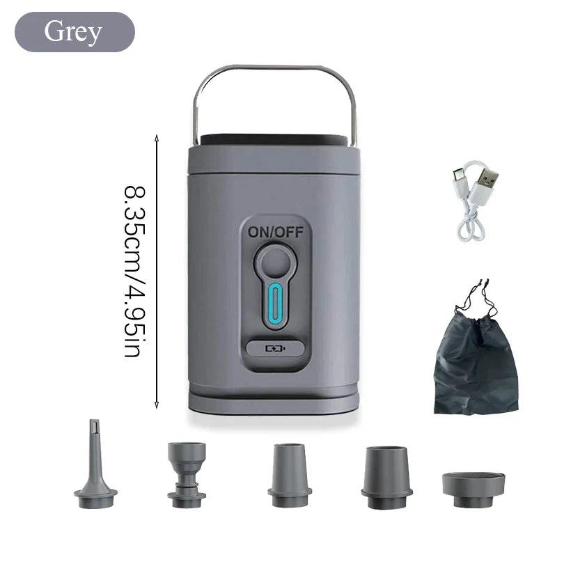 Mini air pump USB-C with 5 nozzles – 200 L/min | Stornfield