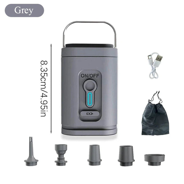 Mini air pump USB-C with 5 nozzles – 200 L/min | Stornfield