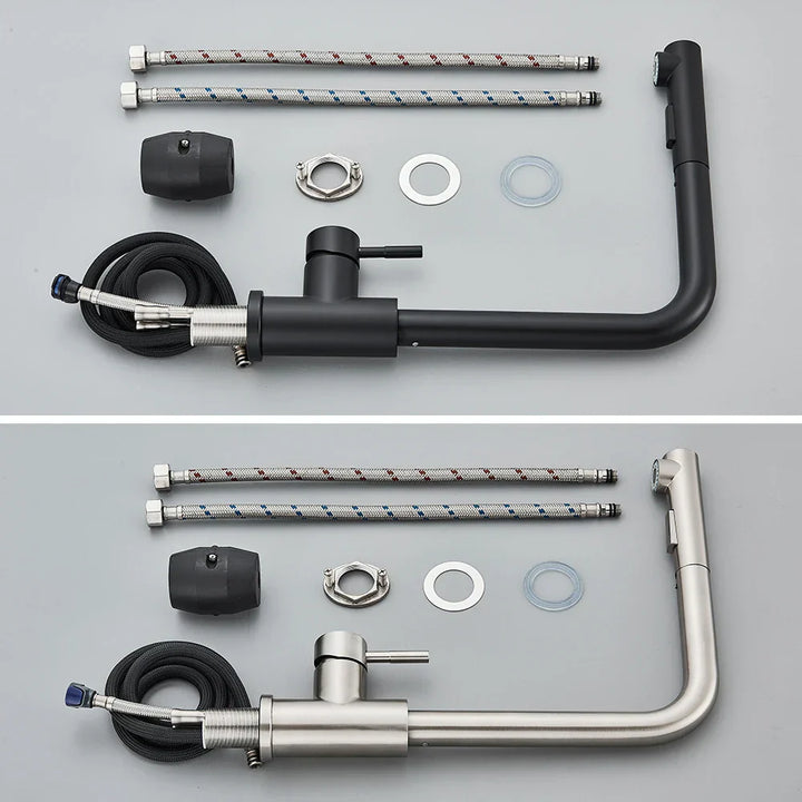 FlexiJet Black extendable kitchen faucet Stornfield