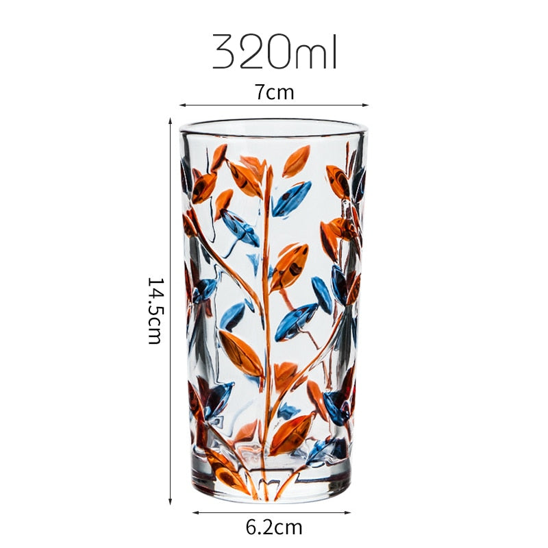 Hand-painted glass leaf cup | Stornfield