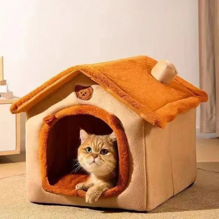 Plush Pet House with Roof & Anti-Slip Bottom Stornfield