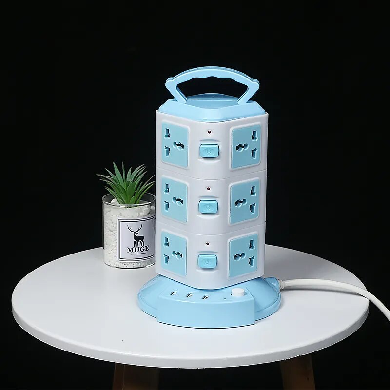 Tower Design Surge Protector Vertical Power Strip | Stornfield