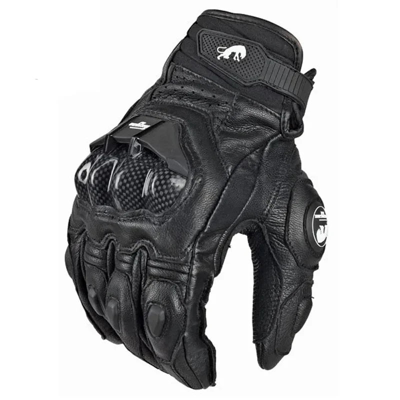 Stornfield | Motorcycle Gloves RidePro Carbon | Wind & Waterproof | Touchscreen Compatible | Genuine Leather Protectors | For Summer & Winter