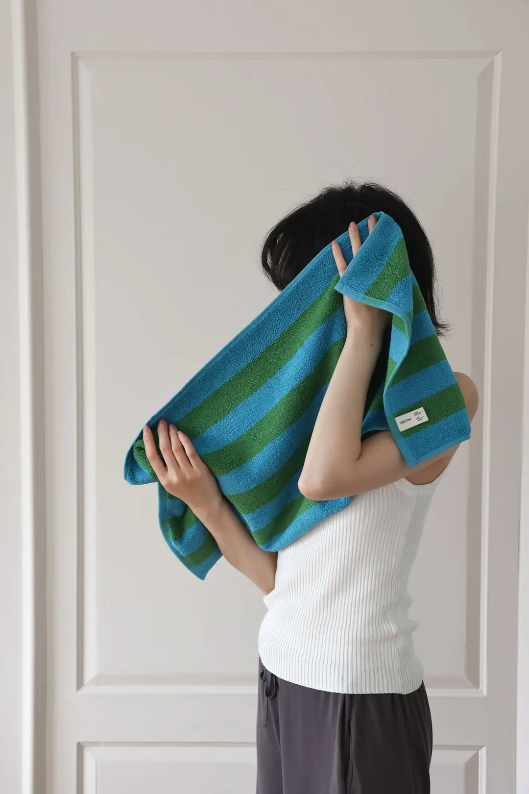 RetroStripe Luxe Cotton Towel – Striped Cotton Towel in Hotel Quality | Stornfield