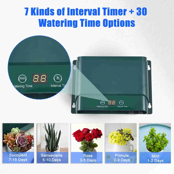 Stornfield | Solar Drip Irrigation System Kit Automatic Watering with 30 Modes & 7 Timers – AquaFlow