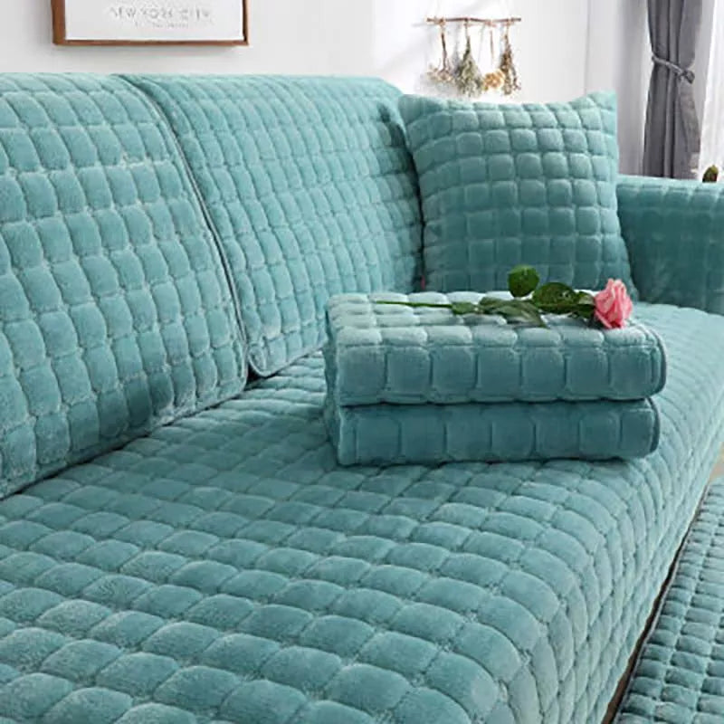 Cozy Soft Thick Plush Non-Slip Sofa Cover | Stornfield