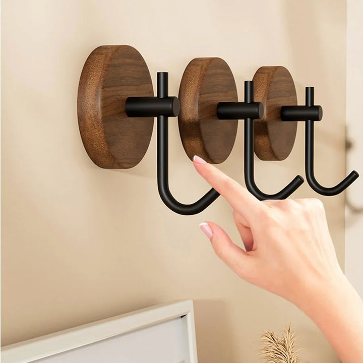 Walnut Wood Clothes Hanger – Black or White | Decorative & Practical Stornfield