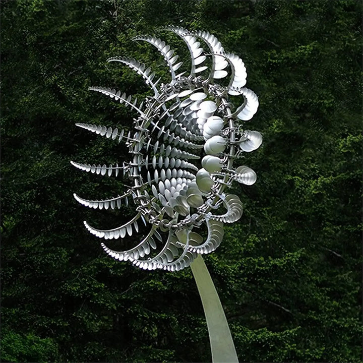 Stornfield | Unique Solar-Powered Kinetic Metal Windmill Spinner - Magical Wind Collectors for Patio, Garden, Lawn Outdoor Decoration