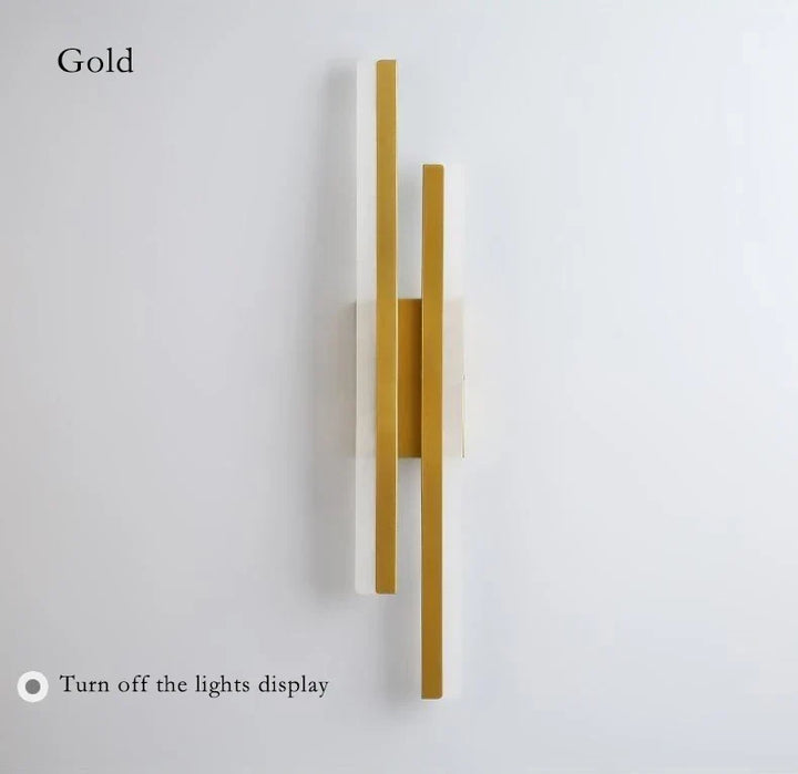 Stornfield | Modern LED Wall Light: Decorative Black/Gold Acrylic Lighting