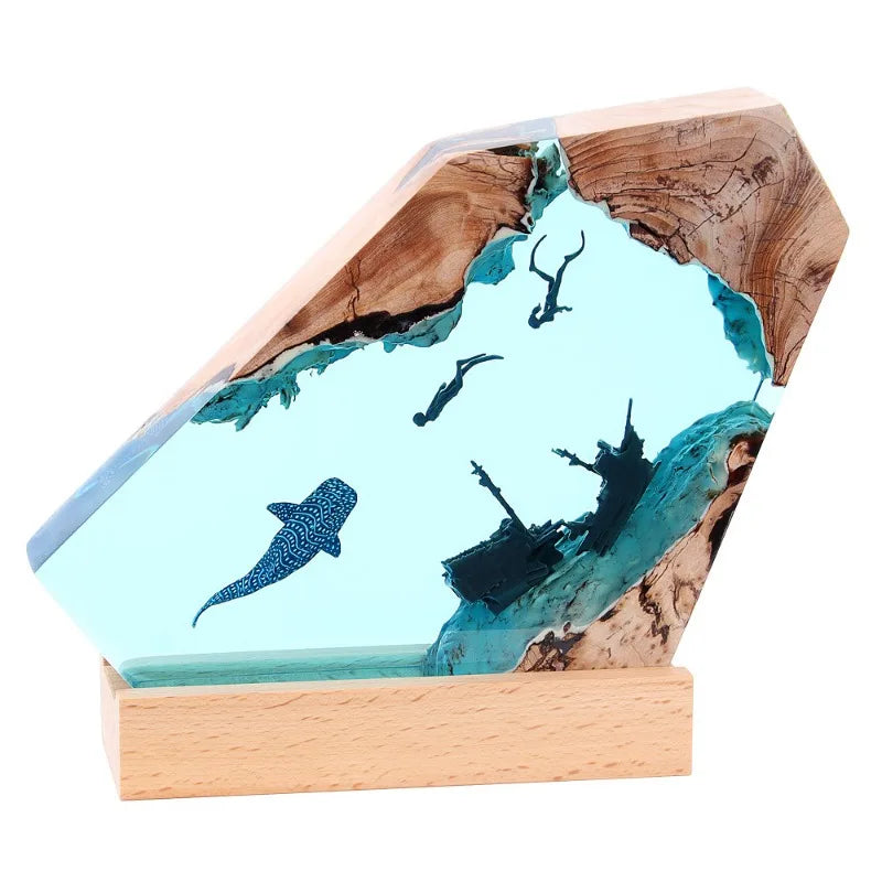 Deep Ocean Resin Decorative Night Lamp | Stornfield