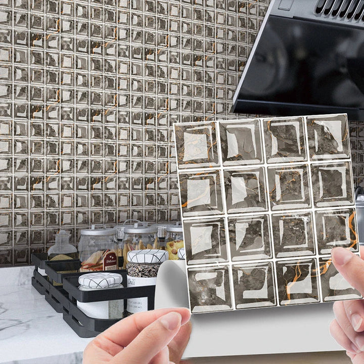 DecoMosaic 3D Mosaic Wall Tile Stickers Stornfield