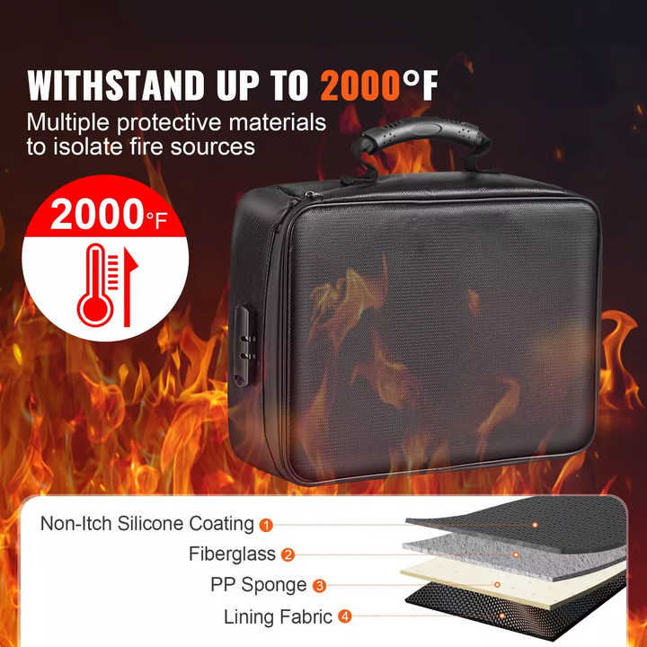 Stornfield | Fireproof and Waterproof Document Organizer Bag – Portable Protective Storage for Travel and Home Security