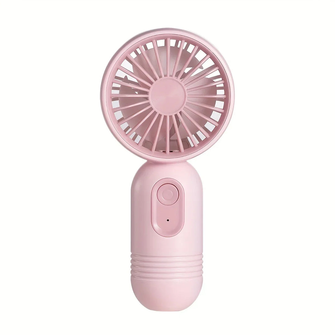 Mini Handheld USB Fan – 3-Speed Strong Wind Portable Desk Fan, Rechargeable for Students, Office, Outdoor, Travel, and Camping | Stornfield