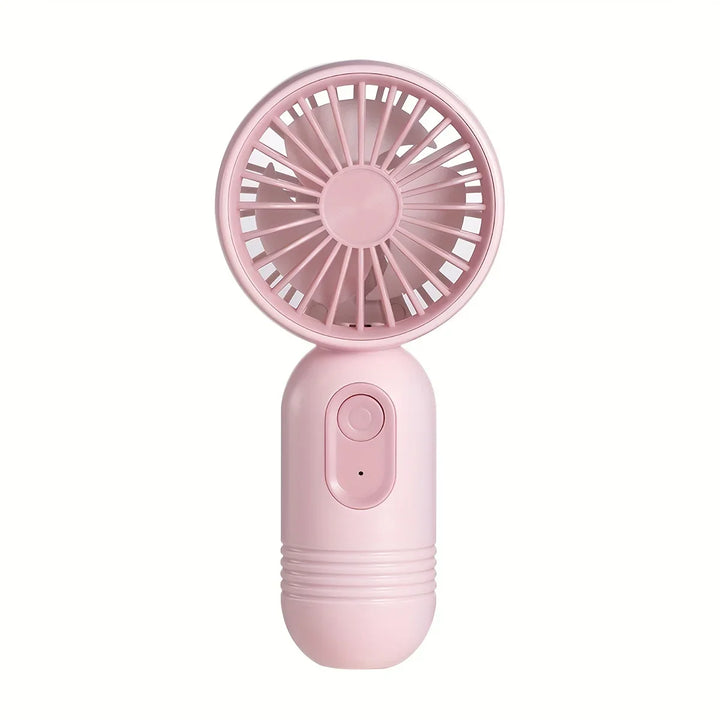Mini Handheld USB Fan – 3-Speed Strong Wind Portable Desk Fan, Rechargeable for Students, Office, Outdoor, Travel, and Camping | Stornfield