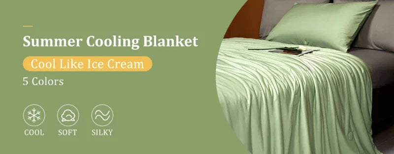 High-Quality Cooling Blanket – Smooth Air-Conditioning Comforter, Lightweight Summer Quilt with Double-Sided Cooling Fabric | Stornfield