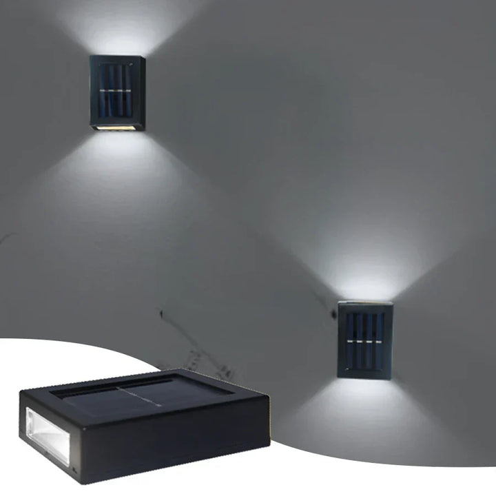 Stornfield | Waterproof LED Solar Wall Light: Up and Down Light for Balcony, Garden, Street and Landscape
