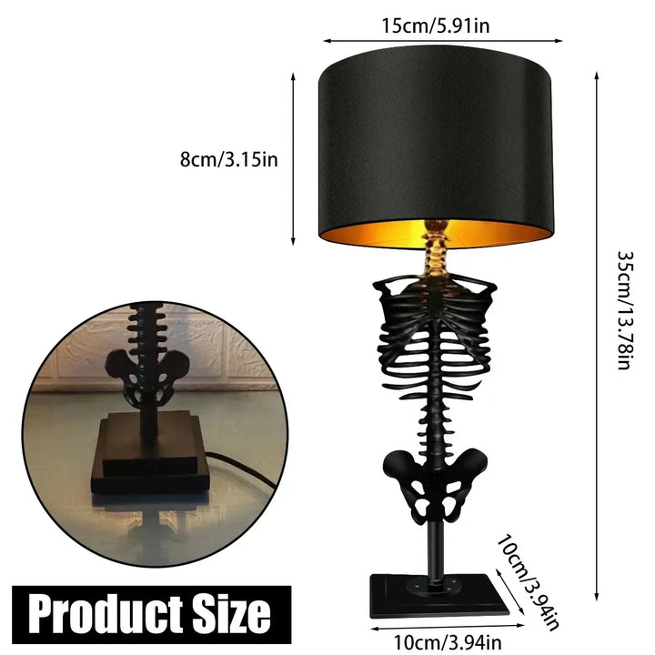 Stornfield | Skull Table Lamp 3D Horror Skeleton Statue Creative Ornament Prop Halloween Decoration Mood Lamp Night Light