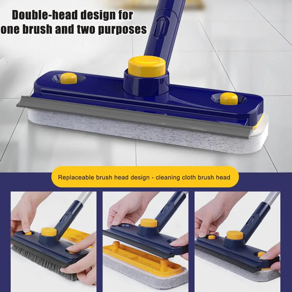 2in1 V-Shaped Long Handle Floor Scrub Edge Cleaner Brush | Stornfield