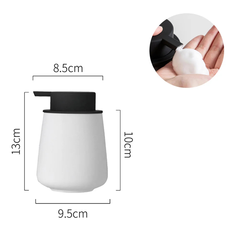 CeramiLux 300 ml Luxury Soap Dispenser made of Ceramic – for Soap, Shampoo, Conditioner or Lotion Stornfield
