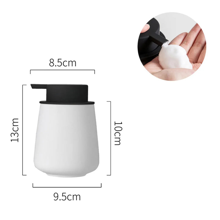 CeramiLux 300 ml Luxury Soap Dispenser made of Ceramic – for Soap, Shampoo, Conditioner or Lotion Stornfield