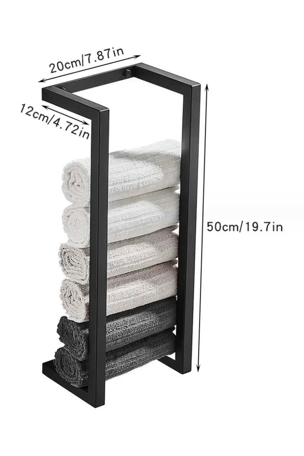 Stornfield | Slim Black Bathroom Shelf