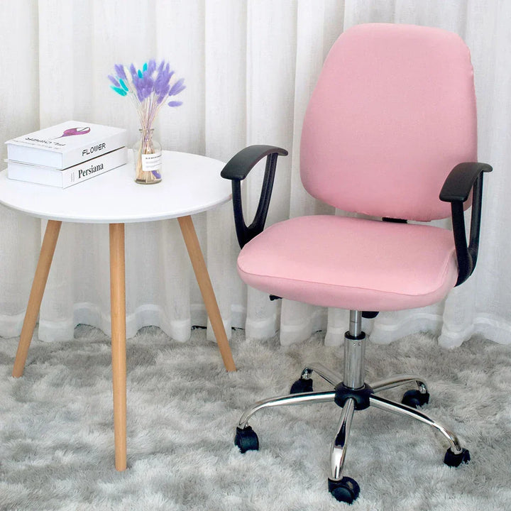 Stornfield | 2-Piece Split Pink Office Chair Covers