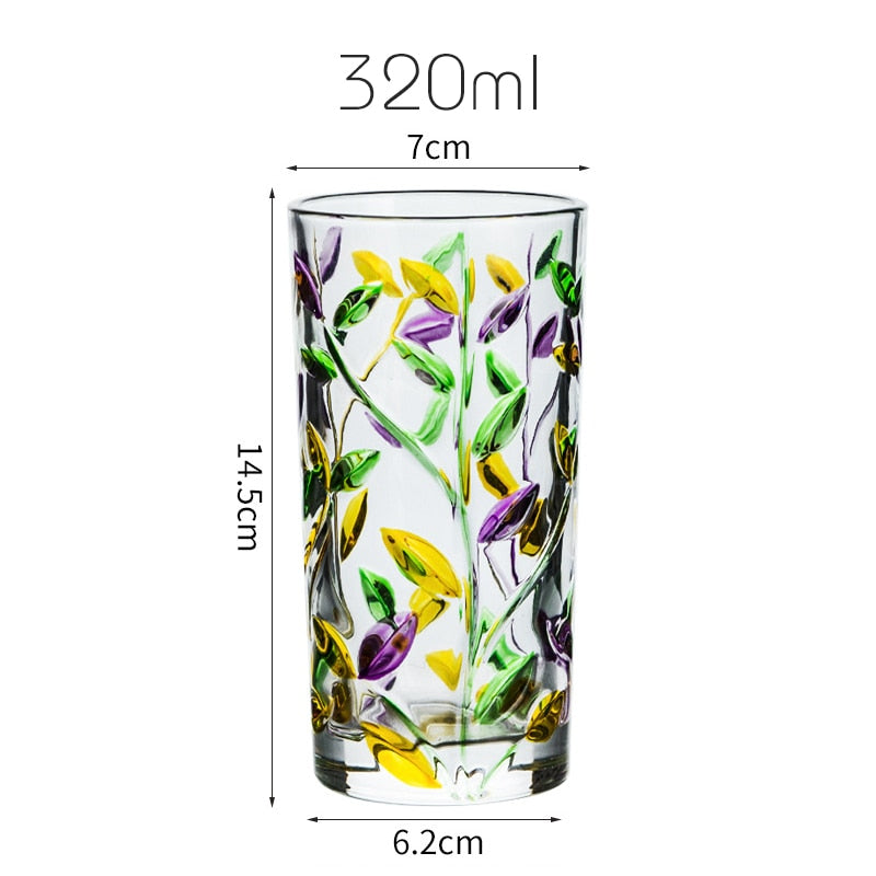 Hand-painted glass leaf cup | Stornfield