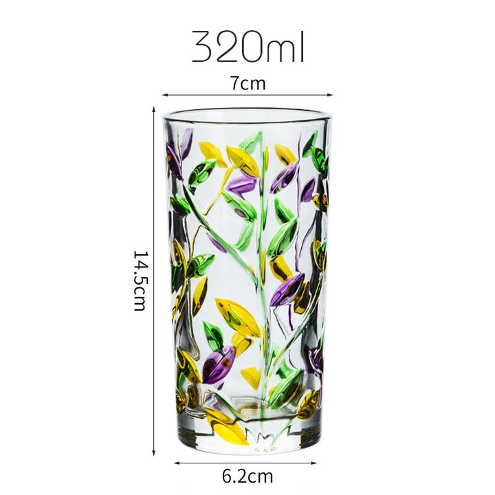 Hand-painted glass leaf cup | Stornfield