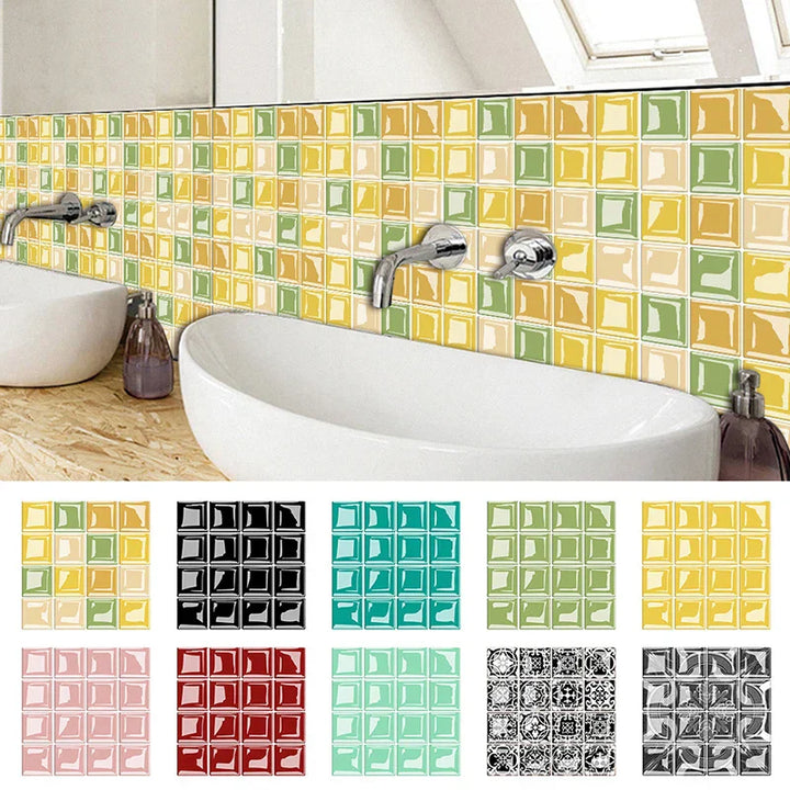DecoMosaic 3D Mosaic Wall Tile Stickers Stornfield