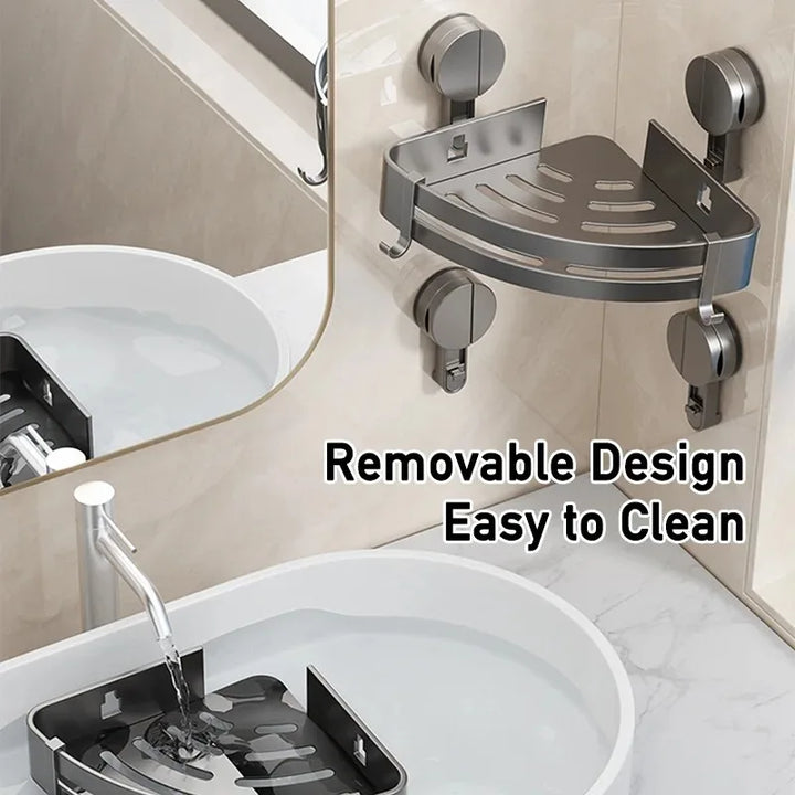 AquaGrip – Luxury Suction Cup Bath Shelf, No Drilling Required Stornfield