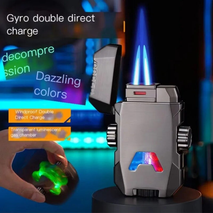 Windproof Double Jet Flame Luminous Lighter | Stornfield