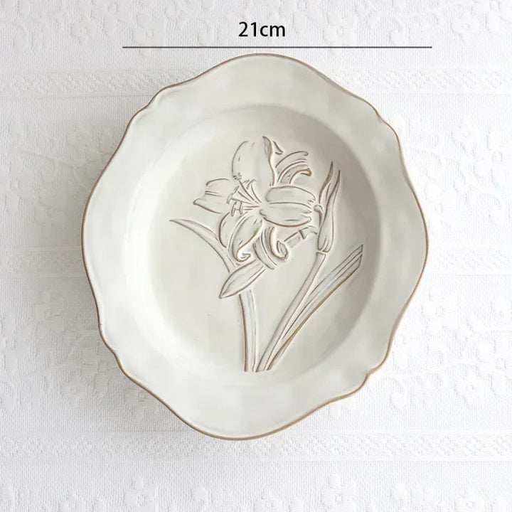 Plaques de fleurs en relief françaises
