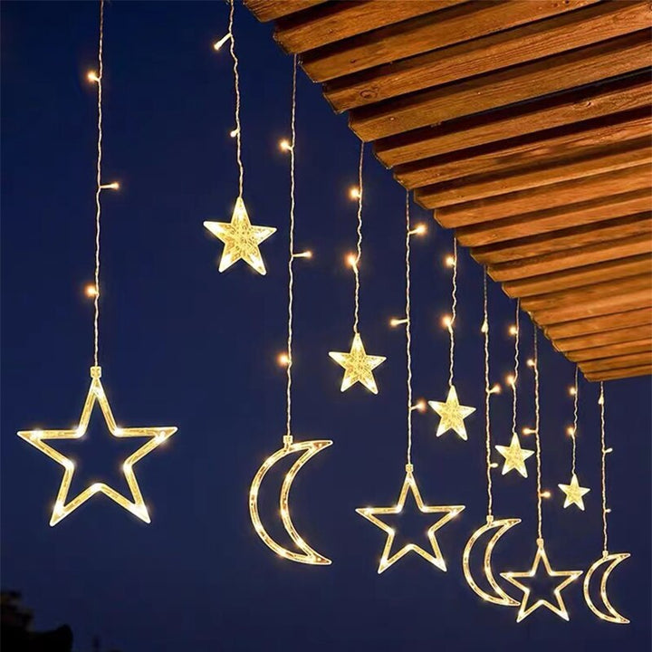 Stornfield | Solar LED Star and Moon String Light Decoration