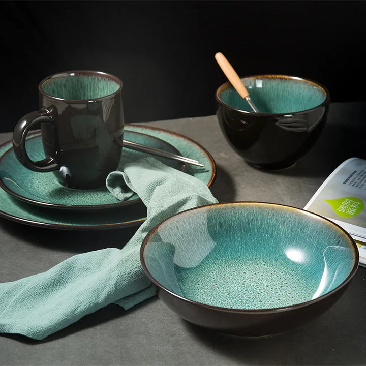 Coimbra Glaze 5-Piece Dinnerware Set Stornfield