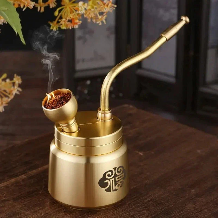 Artisan Brass Pipe Aromatherapy Incense Burner | Stornfield