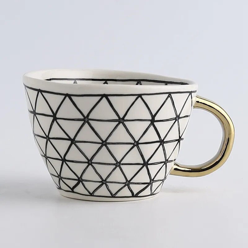 Stornfield | GeoMug Designer Bags & Mugs | Elegant Ceramics | Modern Geometric Patterns