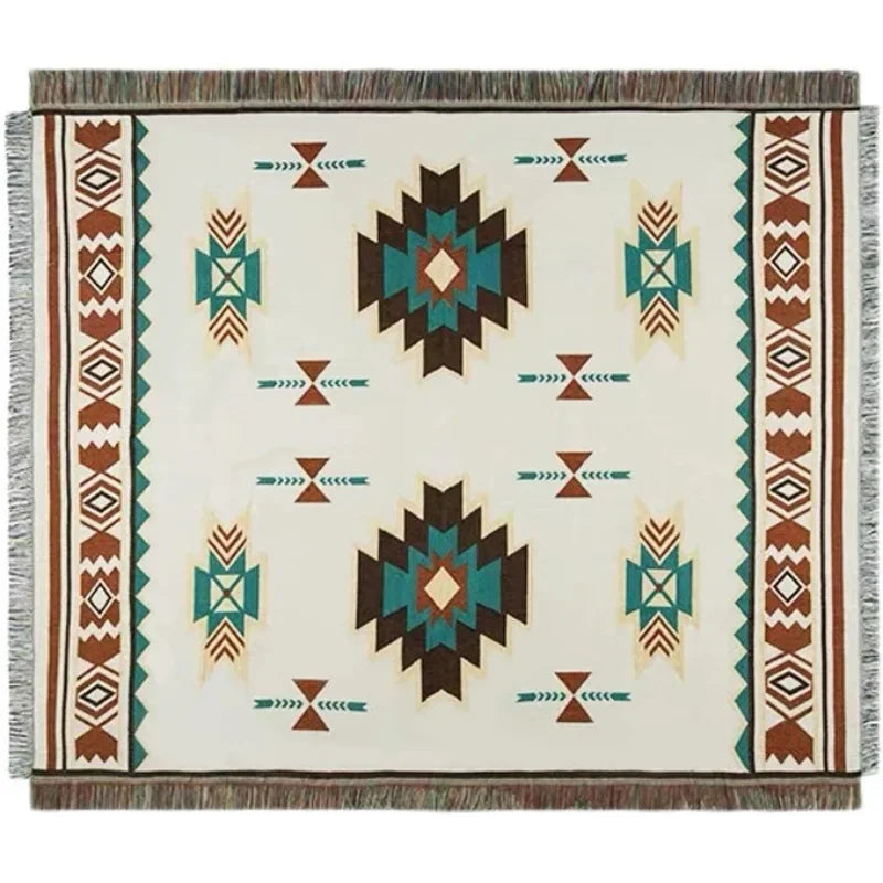 Skoter | Bohemian Outdoor Picnic Blanket - Ethnic Style Moisture-Resistant Camping and Picnic Blanket