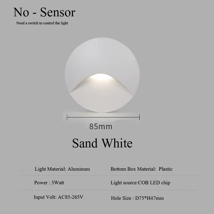 Stornfield | Modern waterproof IP65 LED recessed wall lamp for outdoor lighting - 3W embedded step & staircase balcony portal light