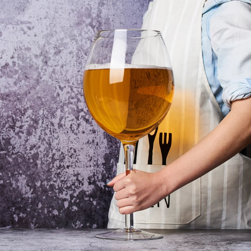 Stornfield | Huge 106oz Wine Glass and Beer Mug Combo - 3000ML Extra Large Crystal Glass for Parties, Weddings and Celebrations