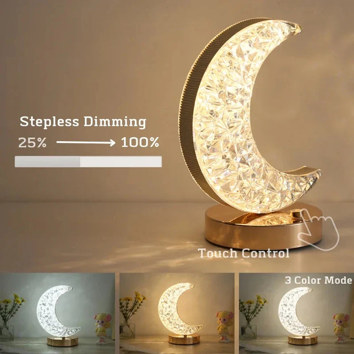 Half Moon Crystal Lamp | Stornfield