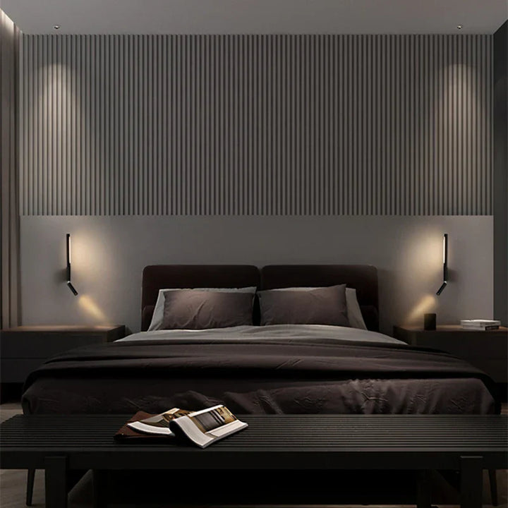 Modern LED wall lamp for bedroom, adjustable wall light in hotel style | Stornfield