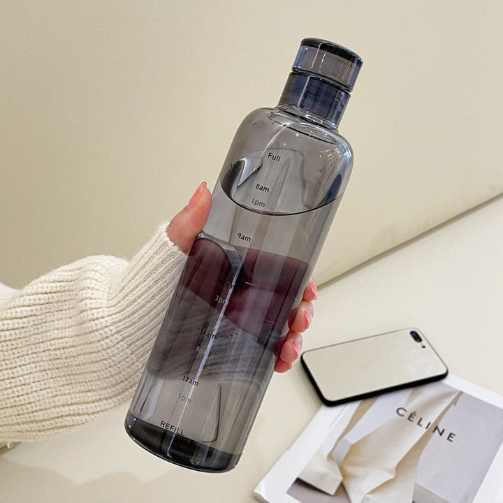 Stornfield | Heat-resistant Glass Water Bottle Time Scales