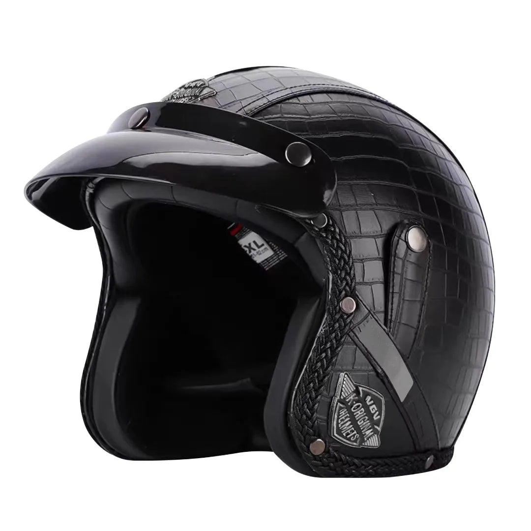 Stornfield | Retro Motorcycle Helmet – Kael – (Open Face 3/4)