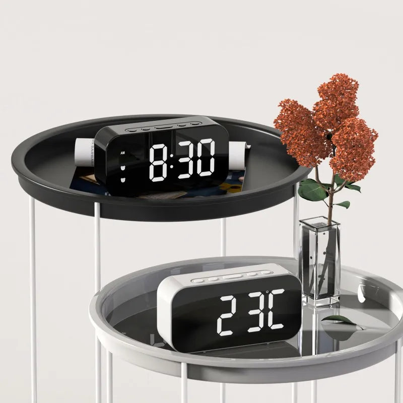 Modern LED alarm clock with temperature display and dual alarm function – Perfect for bedroom, office, and as stylish nightstand decoration | Stornfield