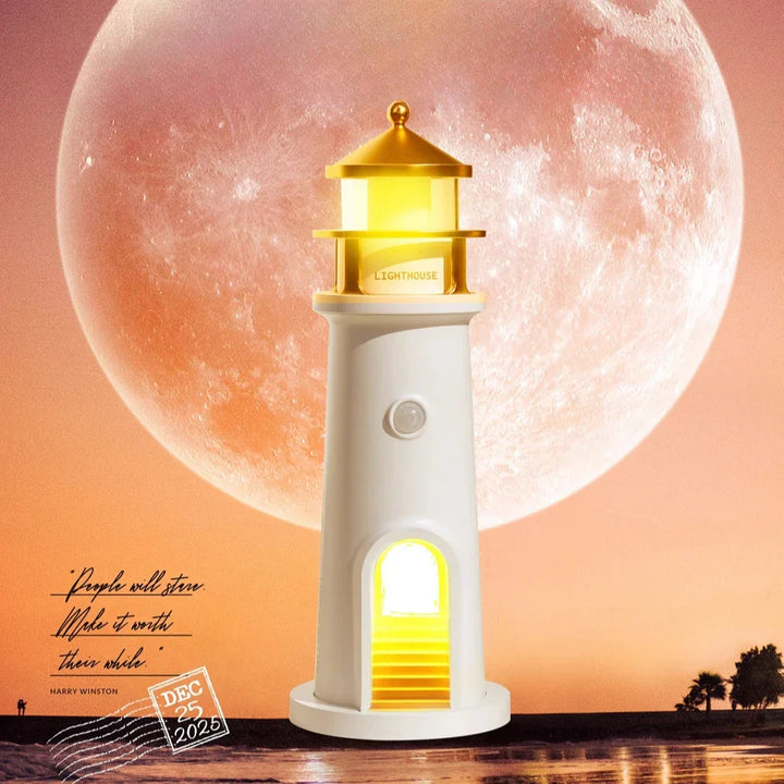 Moon Harbor Lighthouse Night Lamp | Stornfield