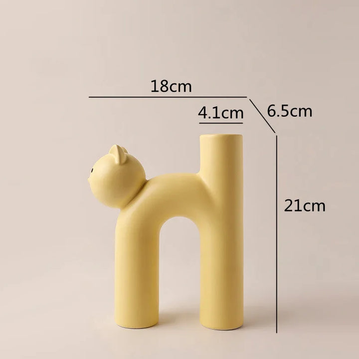 Mini Cat Elegant Minimal H-shaped Flower Vase | Stornfield