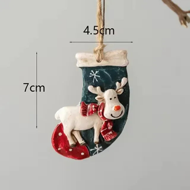 Classic Christmas decoration – Hanging Christmas stockings with moose design | Stornfield